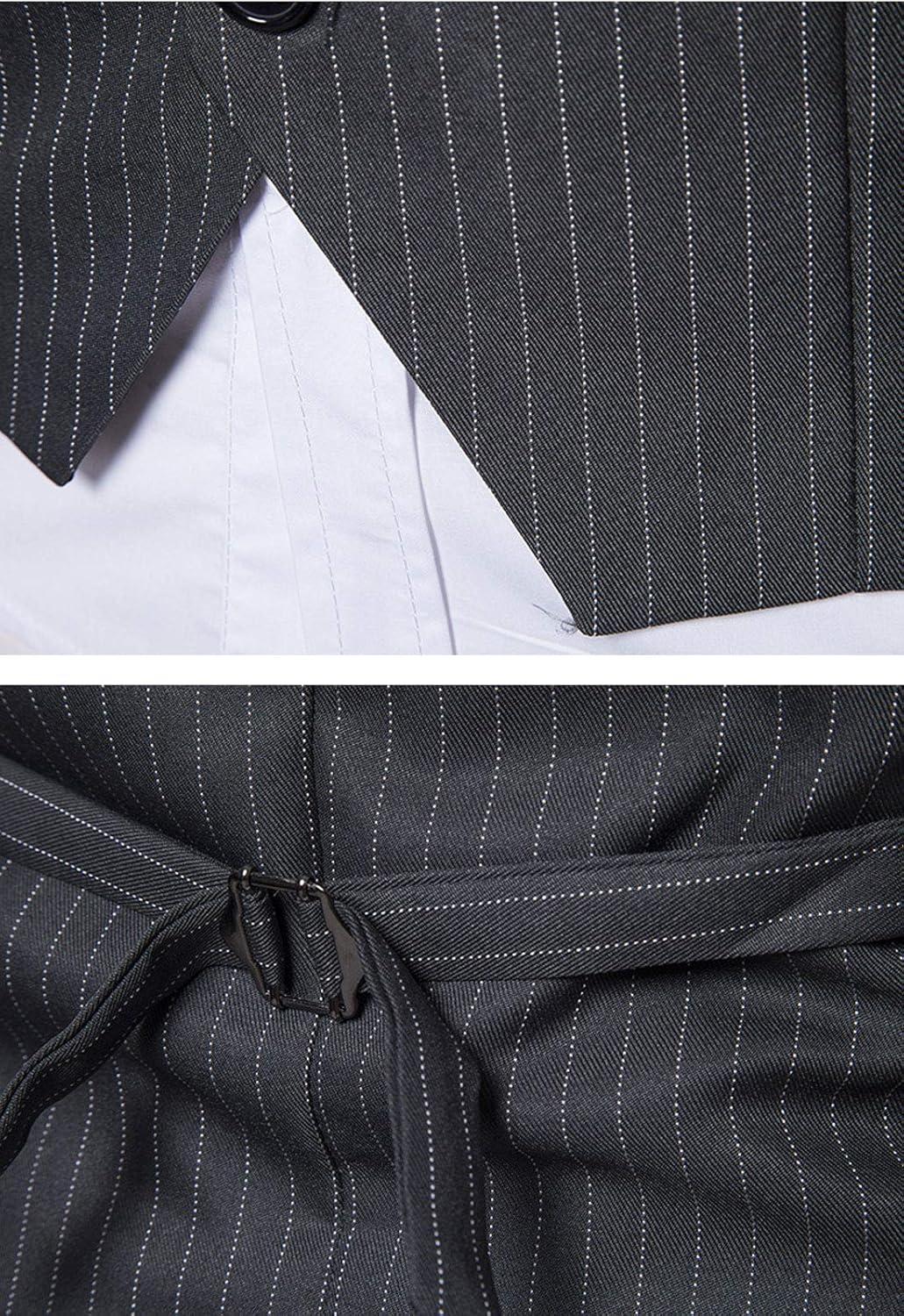 imageFlygo Mens VNeck SingleBreasted Slim Fit Business Wedding Dress Suit Vest WaistcoatWhite