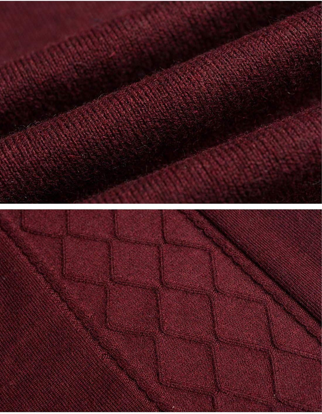 imageFlygo Mens VNeck Wool Knitted Sweater Vest Knitwear Waistcoat with Button FrontWine Red