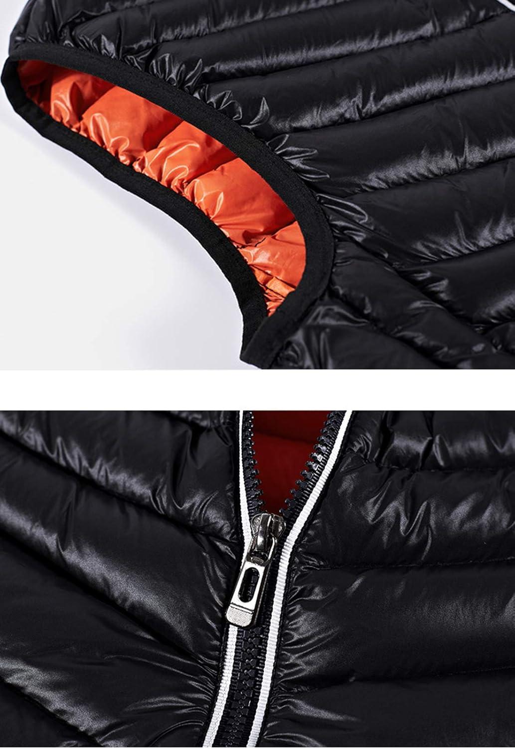 imageFlygo Mens Winter Lightweight Quilted Cotton Padded Puffer Outdoor Vest JacketDark Blue