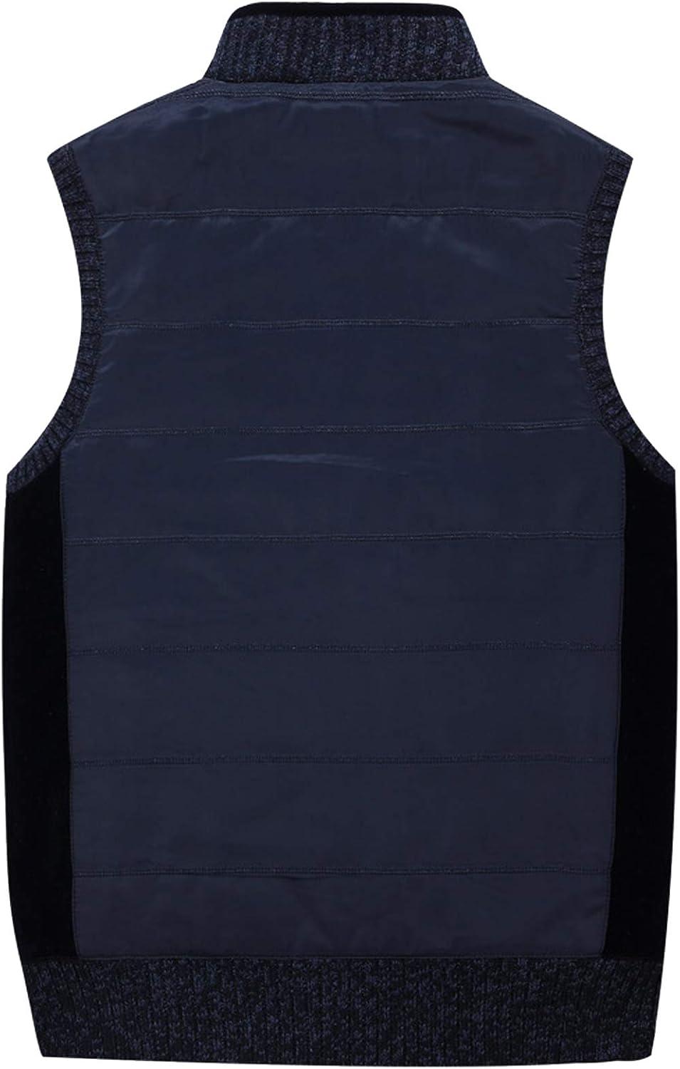 imageFlygo Mens Winter Utility Thicken Stand Collar Puffer Vest Down JacketNavy