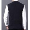imageFlygo Mens Casual Argyle V Neck Button Front Wool Knitted Sweater Vest WaistcoatNavy