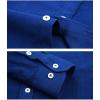 imageFlygo Mens Casual Corduroy Shirt Button Down Long Sleeve Solid Tops Shirts JacketDark Blue