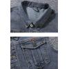 imageFlygo Mens Casual Lapel ButtonDown Denim Vest Sleeveless Trucker Jeans Vests JacketGrey