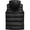 imageFlygo Mens Casual Warm Plus Size Down Puffer Quilted Outdoor Hooded Vest OutwearGrey