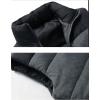 imageFlygo Mens Outdoor Stand Collar Quilted Padded Vest Sleeveless Jacket OutwearLight Grey