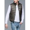 imageFlygo Mens Packable Lightweight Quilted Down Puffer Vest Insulated Gilet Jacket CoatArmy Green