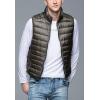 imageFlygo Mens Packable Lightweight Quilted Down Puffer Vest Insulated Gilet Jacket CoatArmy Green