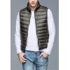 imageFlygo Mens Packable Lightweight Quilted Down Puffer Vest Insulated Gilet Jacket CoatArmy Green
