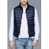 imageFlygo Mens Packable Lightweight Quilted Down Puffer Vest Insulated Gilet Jacket CoatNavy Blue
