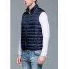 imageFlygo Mens Packable Lightweight Quilted Down Puffer Vest Insulated Gilet Jacket CoatNavy Blue