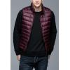 imageFlygo Mens Packable Lightweight Quilted Down Puffer Vest Insulated Gilet Jacket CoatWine Red