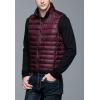 imageFlygo Mens Packable Lightweight Quilted Down Puffer Vest Insulated Gilet Jacket CoatWine Red