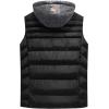 imageFlygo Mens Plus Size Puffer Sleeveless Vest Jacket with Removable HoodedBlack