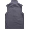 imageFlygo Mens Polar Fleece Vest Mountain Full Zip Up Lightweight Outdoor Work JacketGrey