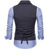 imageFlygo Mens Slim Fit Plaid Formal Business Vest for Suit Tuxedo WaistcoatBlack