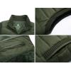 imageFlygo Mens Stylish Stand Collar Fleece Down Quilted Puffer Vest Active Bodywarmer GiletArmy Green