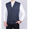 imageFlygo Mens Thermal Fleece Vest VNeck Button Up Knit Argyle Sweater VestsDark Grey