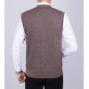 imageFlygo Mens Thermal Fleece Vest VNeck Button Up Knit Argyle Sweater VestsKhaki