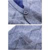 imageFlygo Mens Thermal Fleece Vest VNeck Button Up Knit Argyle Sweater VestsKhaki