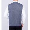 imageFlygo Mens Thermal Fleece Vest VNeck Button Up Knit Argyle Sweater VestsLight Grey