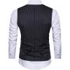 imageFlygo Mens VNeck SingleBreasted Slim Fit Business Wedding Dress Suit Vest WaistcoatBlack