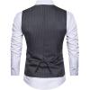 imageFlygo Mens VNeck SingleBreasted Slim Fit Business Wedding Dress Suit Vest WaistcoatGrey