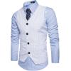 imageFlygo Mens VNeck SingleBreasted Slim Fit Business Wedding Dress Suit Vest WaistcoatWhite