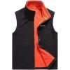 imageFlygo Mens Polar Fleece Vest Mountain Full Zip Up Lightweight Outdoor Work JacketBlack