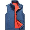 imageFlygo Mens Polar Fleece Vest Mountain Full Zip Up Lightweight Outdoor Work JacketBlue