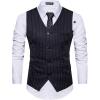 imageFlygo Mens VNeck SingleBreasted Slim Fit Business Wedding Dress Suit Vest WaistcoatBlack