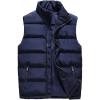 imageFlygo Mens Winter Quilted Puffer Vest Outdoor WaterResistance Full Zip Down VestNavy