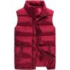imageFlygo Mens Winter Quilted Puffer Vest Outdoor WaterResistance Full Zip Down VestRed