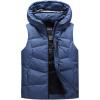 imageFlygo Mens Winter Sleeveless Hooded Puffer Down Vest OuterwearBlue