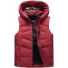 imageFlygo Mens Winter Sleeveless Hooded Puffer Down Vest OuterwearRed