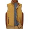 imageFlygo Mens Winter Utility Thicken Stand Collar Puffer Vest Down JacketYellow