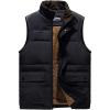 imageFlygo Mens Winter Warm Outdoor Fleece Lined Padded Puffer Sleeveless Vest JacketBlack