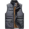 imageFlygo Mens Winter Warm Outdoor Fleece Lined Padded Puffer Sleeveless Vest JacketGrey