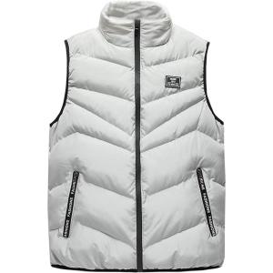 imageFlygo Mens Lightweight Down Vest Outdoor WaterResistance Puffer Vest JacketGrey