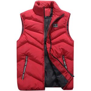 imageFlygo Mens Lightweight Down Vest Outdoor WaterResistance Puffer Vest JacketRed