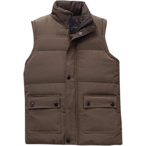 imageFlygo Mens Warm Fleece Lined Quilted Puffer Vest Outdoor Padded Sleeveless JacketCoffee