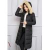 imageFlygo Women Winter Warm Faux Fur Hooded Down Quilted Puffer Jacket Parka CoatBlack