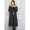 imageFlygo Women Winter Warm Faux Fur Hooded Down Quilted Puffer Jacket Parka CoatBlack