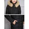 imageFlygo Women Winter Warm Faux Fur Hooded Down Quilted Puffer Jacket Parka CoatGrey