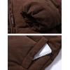 imageFlygo Womens Corduroy Jackets Casual Padded Full Zip Stand Collar Puffer CoatCoffee