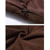 imageFlygo Womens Corduroy Jackets Casual Padded Full Zip Stand Collar Puffer CoatCoffee