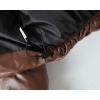 imageFlygo Womens Faux Leather Puffer Jacket Baggy Full Zip Padded Winter CoatBrown