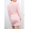 imageFlygo Womens Lightweight Knit Cotton Blend Robes Spa Hotel BathrobeDark Pink