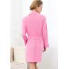 imageFlygo Womens Lightweight Knit Cotton Blend Robes Spa Hotel BathrobeFuchsia