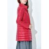 imageFlygo Womens Lightweight Stand Collar Mid Long Down Coat Puffer JacketRed