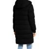 imageFlygo Womens Long Hooded Puffer Jacket Sherpa Fleece Lined Winter Warm CoatBlack